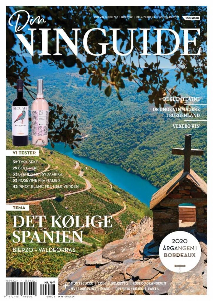 Couverture du magazine danois Di Vin Guide NO juin 2021